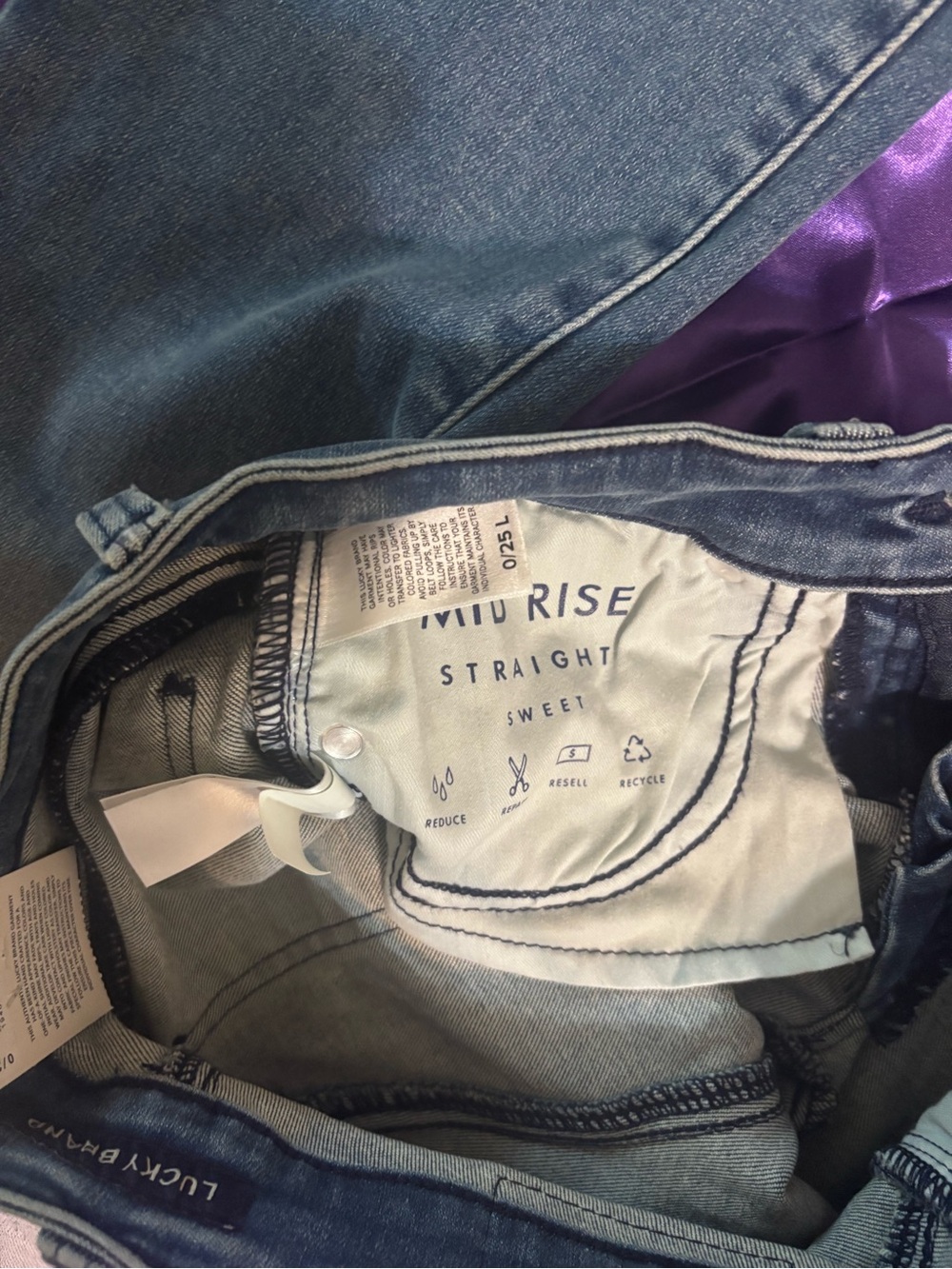 Lucky Brand Sweet Straight Jeans 25L - Picture 8 of 10
